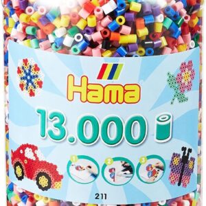 Hama 644028 – Pot de 13 000 Perles à Enfiler | Loisirs Créatifs Enfants & Adultes